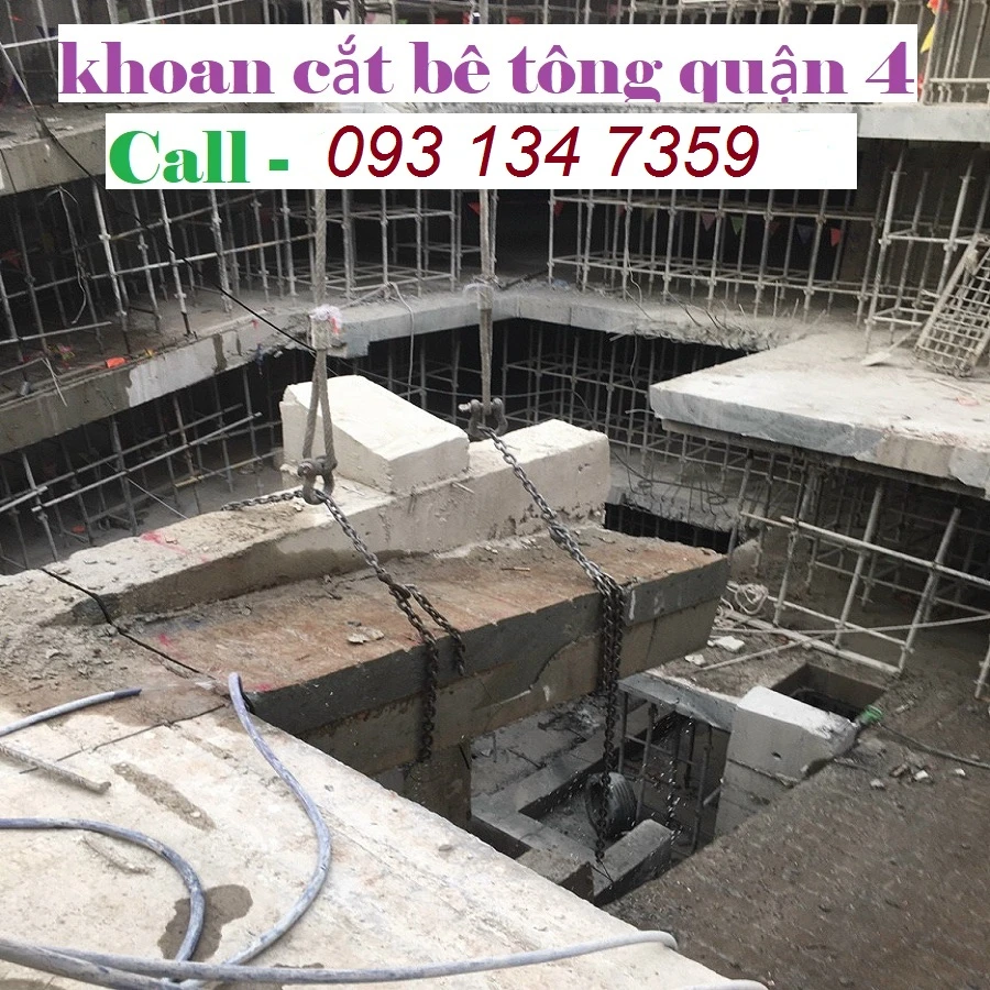 Khoan cắt bê tông Quận 4 – Thi công trọn gói