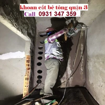 Khoan cắt bê tông Quận 3 | Có mặt sau 35 phút