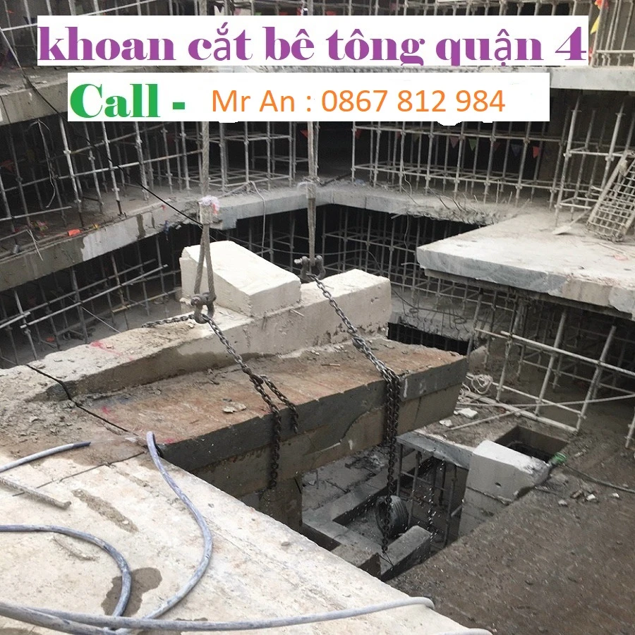 Khoan cắt bê tông Quận 4 – Thi công trọn gói