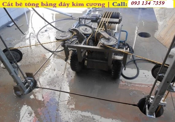 Nhận cắt bê tông bằng dây kim cương