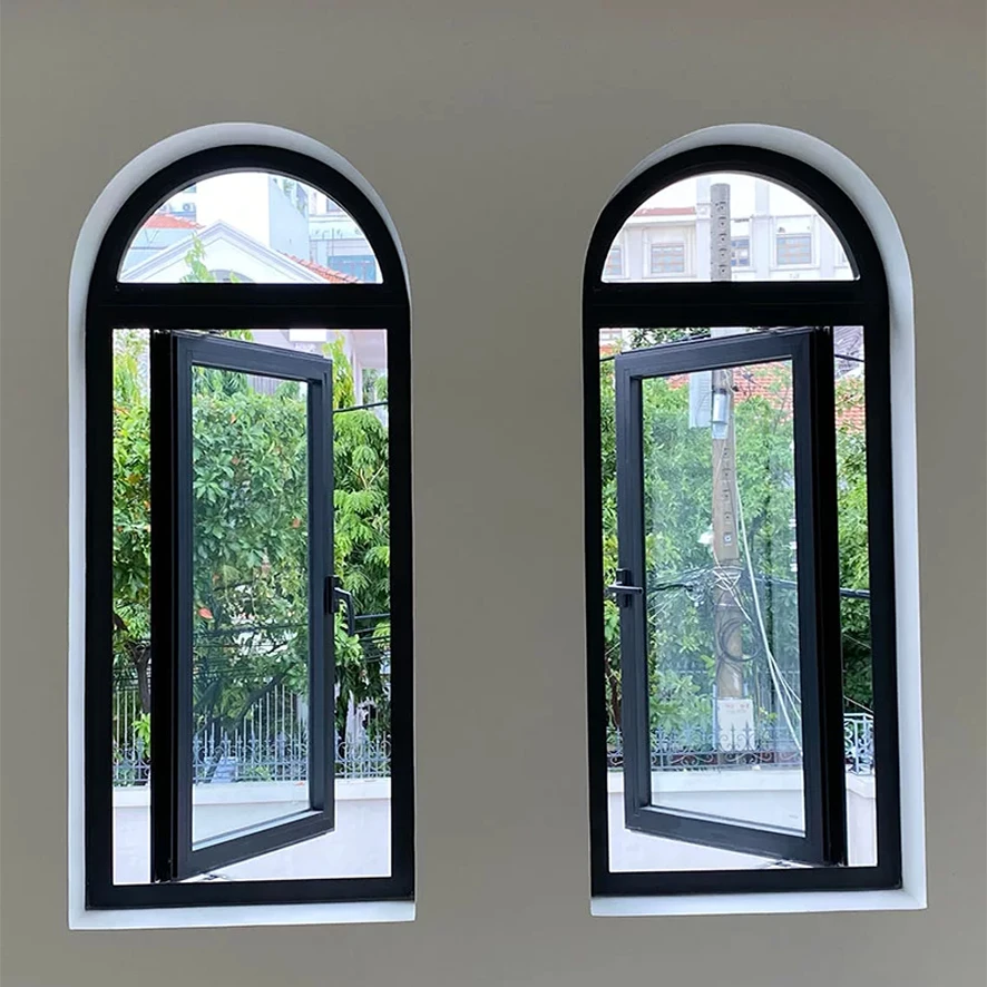 Cửa Sổ Mở Quay 1 Cánh Nhôm Hệ 65